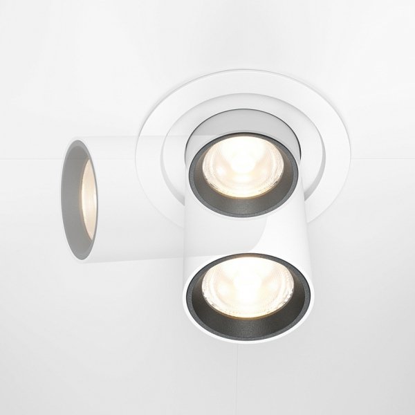 Biała Nowoczesna Oprawa Wpuszczana Downlight HIDDEN Maytoni DL095-01-10W3K-W LED 10W