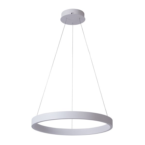 Biała Nowoczesna Okrągła Lampa Wisząca LED BRASCO DOWN PND-56215-080RPC-WH-3KS4K-TRDIMM ITALUX