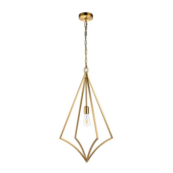 Industrialna geometryczna lampa wisząca Nico Feiss FE-NICO-P-L-CH Oksydowany mosiądz