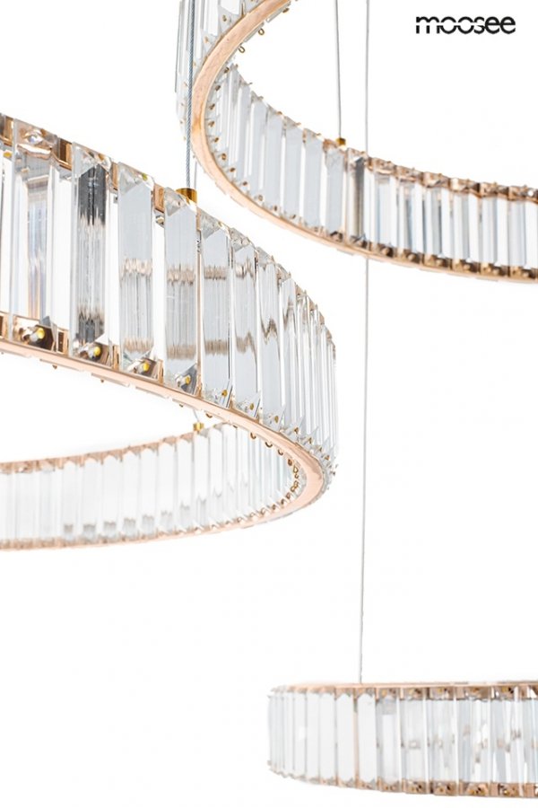 Kryształowa Złota Lampa Wisząca Glamour LIBERTY MSE1501100189 MOOSEE