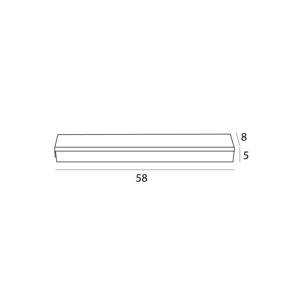  Lampa sufitowa plafon LED minimalistyczna klasyczna prostokąt listwa czarna aluminiowa Flex C0259 MAXLIGHT 