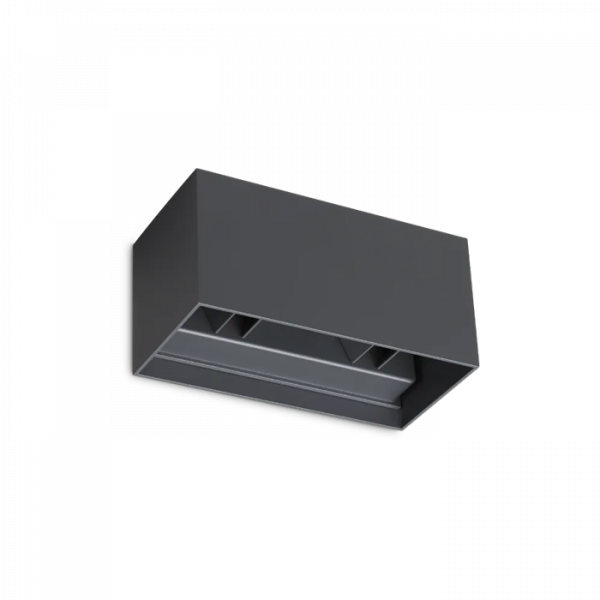 Kwadratowy Antracytowy Kinkiet Ścienny Ogrodowy LED ATOM 313412 IDEAL LUX