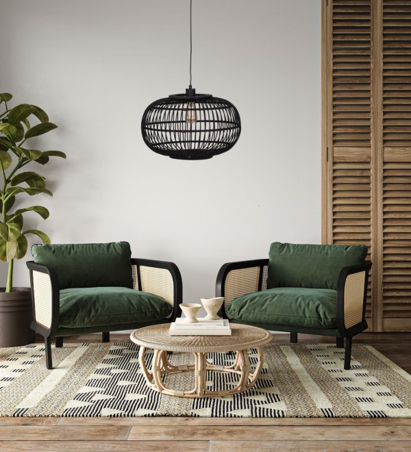 Lampa sufitowa bambusowa 46x46x28cm