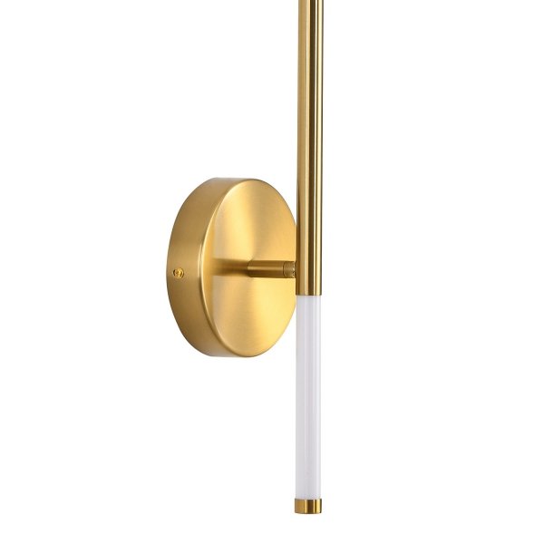 Lampa ścienna kinkiet LED listwa metalowy złoty elegancki klasyczny minimalistyczny uniwersalny FRESCO ST-MD1024S Step Into Design