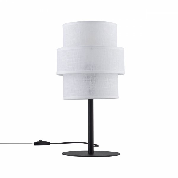 Dekoracyjna lampka stołowa nocna w stylu boho podwójny biały abażur do salonu jadalni sypialni CALISTO 5893 TK-Lighting
