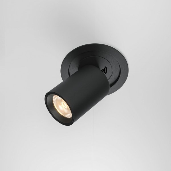 Czarna Nowoczesna Oprawa Wpuszczana Downlight HIDDEN Maytoni DL095-01-10W3K-B LED 10W