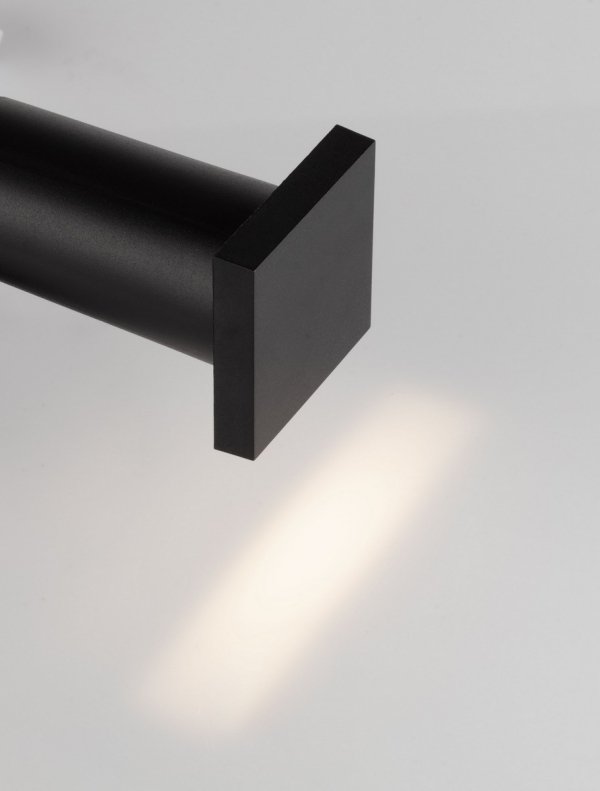 Oprawa wpuszczana kinkiet LED czarna kwadratowa minimalistyczna nowoczesna IP67 TENAVIA LE75340 Luces Exclusivas