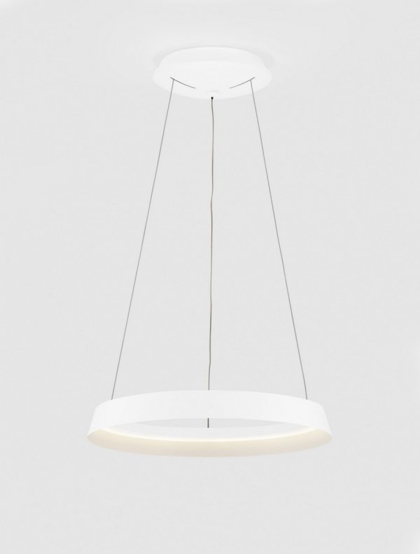 Nowoczesna lampa wisząca LED okrąg w kolorze białym BATALLAS LE44785 Luces Exclusivas