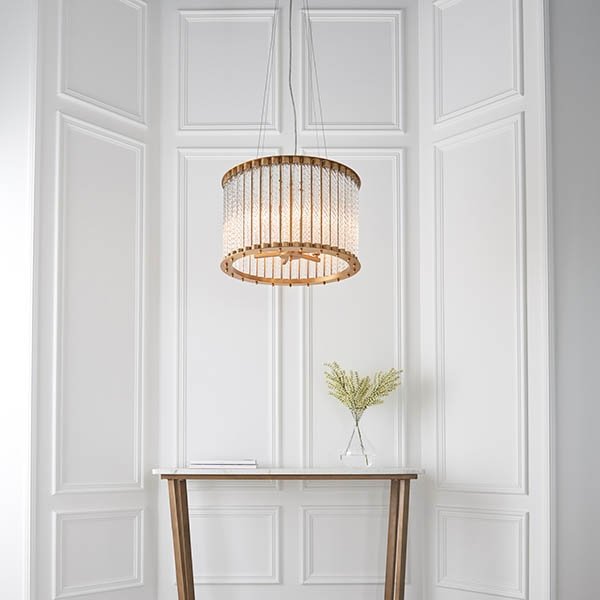 Szklana lampa wisząca złota okrągła designerska nowoczesna salonowa Romola 81999 ENDON