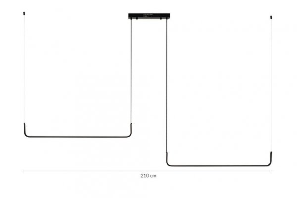 Nowoczesna Lampa Wisząca Czarna Minimalistyczna LED SHAPE DUO MSE010100329 MOOSEE