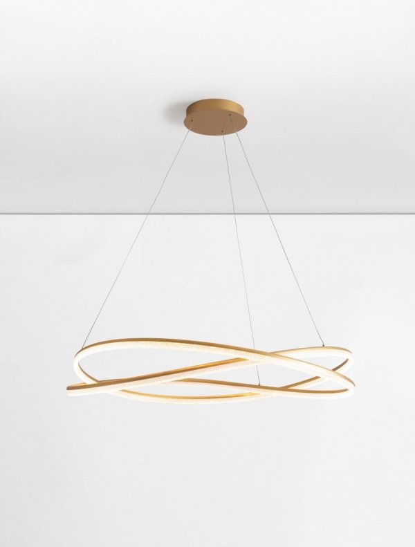 Nowoczesna Lampa Wisząca Złota LED ILAVE LE44324 LUCES EXCLUSIVAS