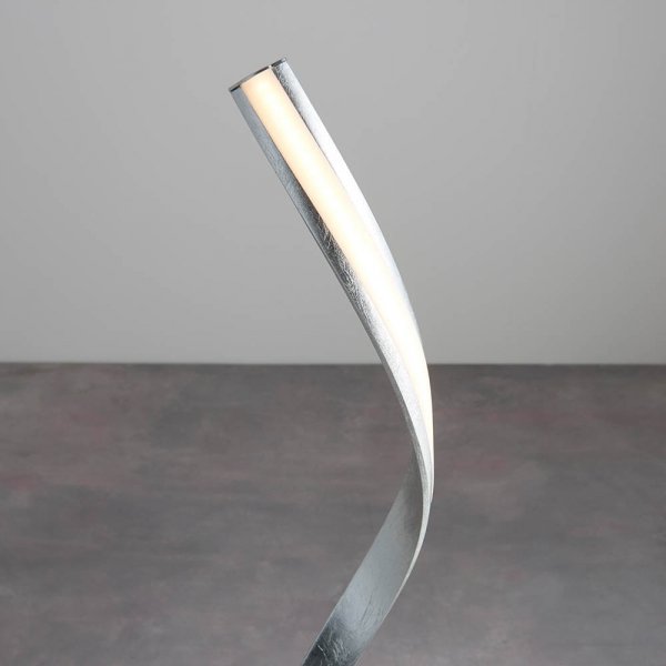 Designerska Lampa Podłogowa Nowoczesna LED Srebrna ARIA 95843 ENDON
