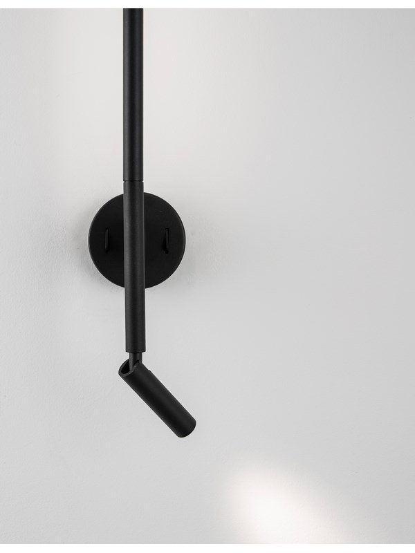 Czarny Kinkiet Ścienny LUCES EXCLUSIVAS BIESCAS Le42260 LED 6W+3W