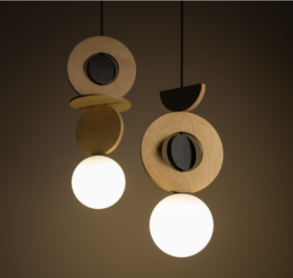 Nowoczesna Lampa Wisząca Drewniana W Stylu Boho Szklany Mleczny Klosz DROPS WOOD A 11173 Nowodvorski Lighting
