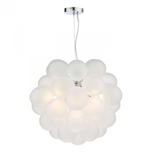Nowoczesna Lampa Wisząca Białe Kule Szklane BUBBLES BUB0602 DAR LIGHTING