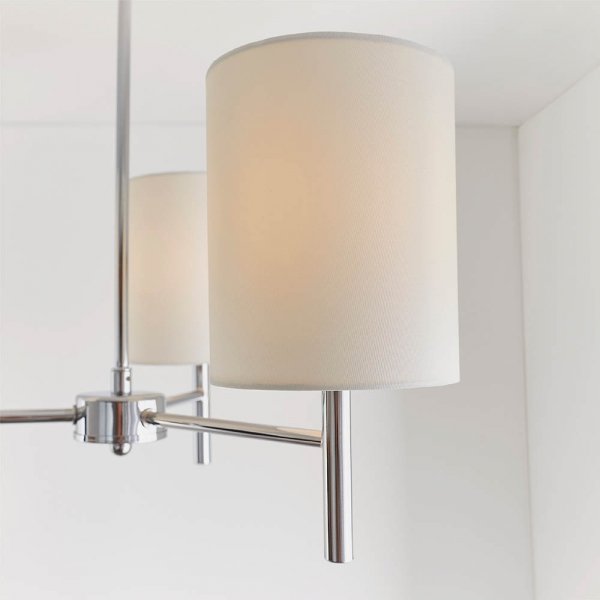 Klasyczna Lampa Wisząca Chrom Białe Klosze BRIO BRIO-3CH ENDON