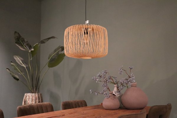 Lampa sufitowa bambusowa 46x46x34cm
