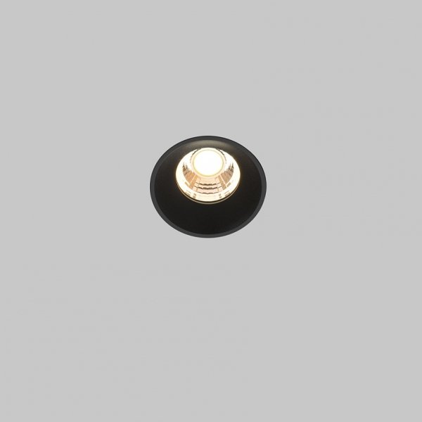 Czarna Oprawka Wpuszczana Downlight Round Maytoni DL058-7W3K-TRS-B