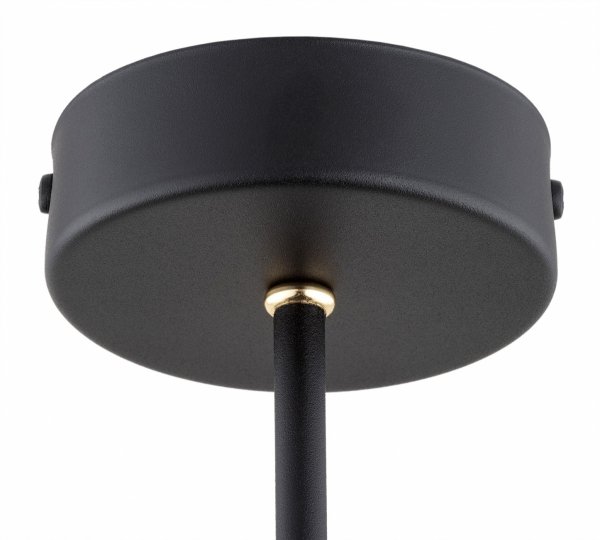 Nowoczesny żyrandol loftowy metalowy czarny 3-płomienny ring do pokoju młodzieżowego do salonu restauracji CHARLOTTE 6149 Argon