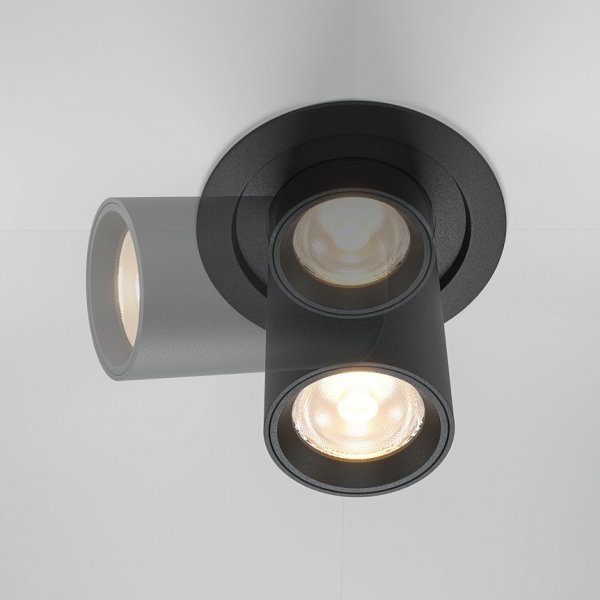 Czarna Nowoczesna Oprawa Wpuszczana Downlight HIDDEN Maytoni DL095-01-10W3K-B LED 10W