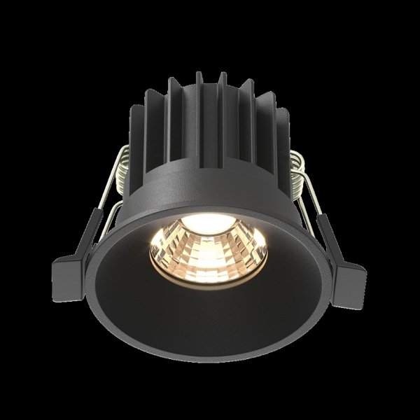 Czarna Oprawka Wpuszczana Downlight Round Maytoni DL058-7W3K-B
