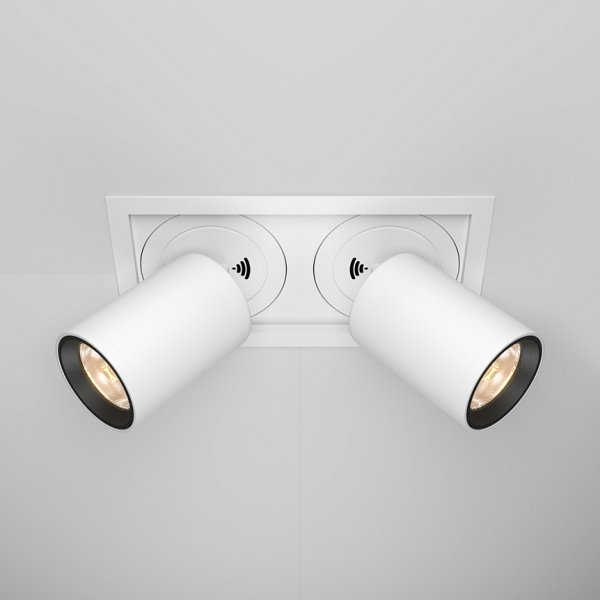 Biała Nowoczesna Oprawa Wpuszczana Downlight HIDDEN Maytoni DL095-02-10W3K-W LED 20W