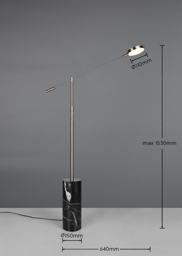Nowoczesna dekoracyjna lampa podłogowa LED designerska marmurowa podstawa ściemnialna FIORE 454610107 TRIO