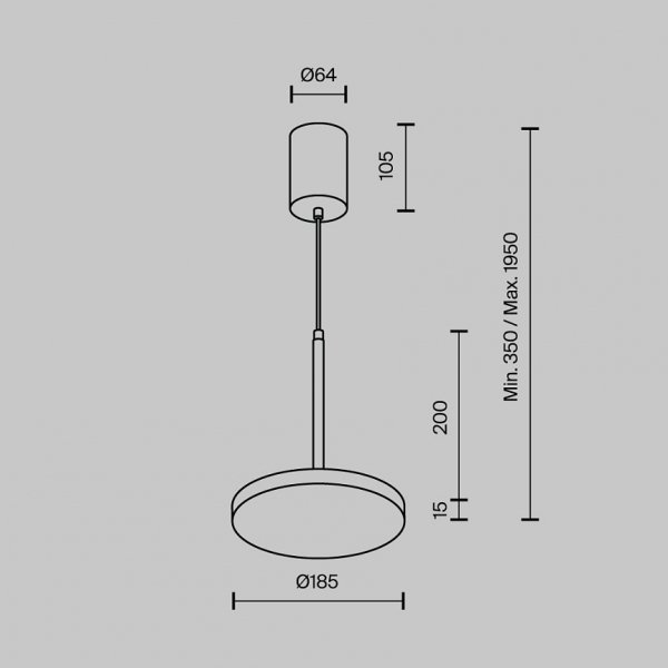 Lampa Wisząca LED 12W Plato Maytoni P076PL-L12W3K-W
