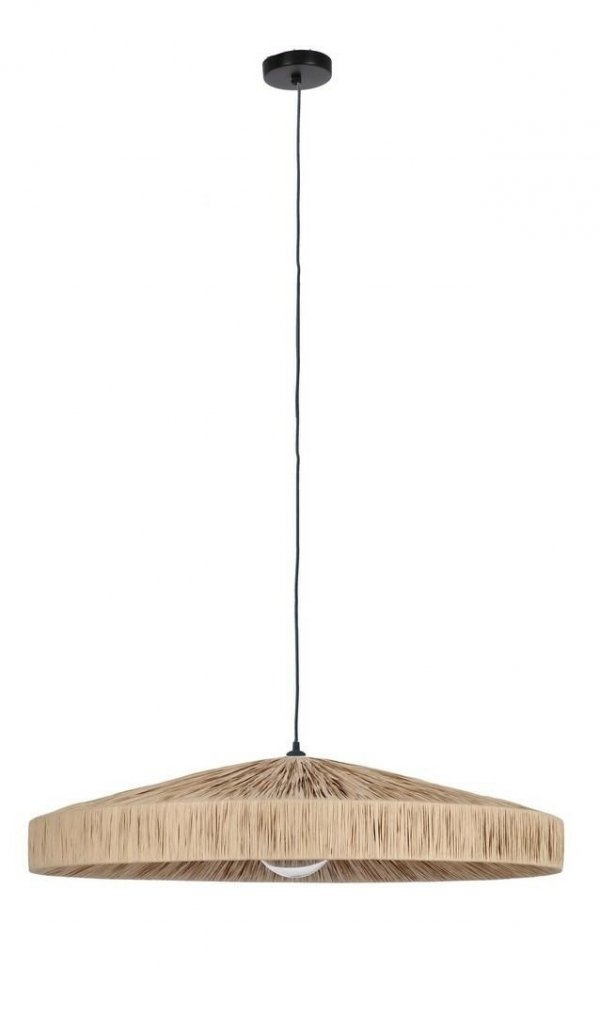 Nowoczesna rustykalna lampa wisząca z raffi beżowa dekoracyjna organiczna forma boho KANDA 80 0828087 BIZZOTTO King Home