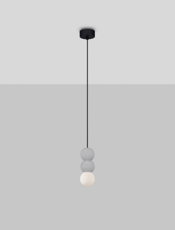 Lampa wisząca betonowo szklane kule IBAGUE LE44663 Luces Exlusivas