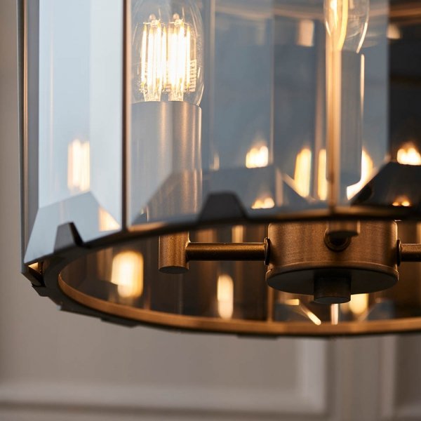 Szklana Lampa Wisząca Dymiony Klosz CLOONEY 61281 ENDON