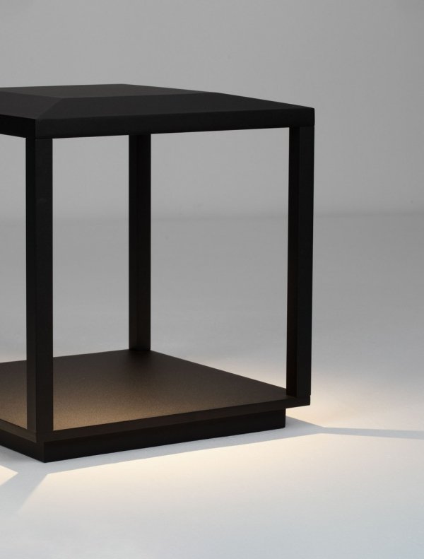 Lampa ogrodowa LED aluminiowa czarna kwadratowa minimalistyczna nowoczesna IP65 ORVENZA LE75175 Luces Exclusivas
