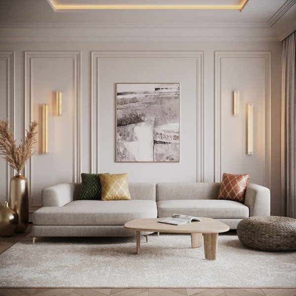  Lampa ścienna kinkiet glamour designerski prostokąt listwa LED metal mosiądz Albatre MAYTONI MOD366WL-L9BS3K