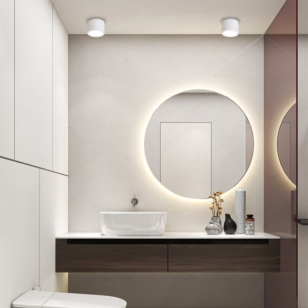 Lampa sufitowa natynkowa hermetyczna tuba spot sufitowy aluminium biały KENDAL LP-6331/1SM IP65 WH Light Prestige