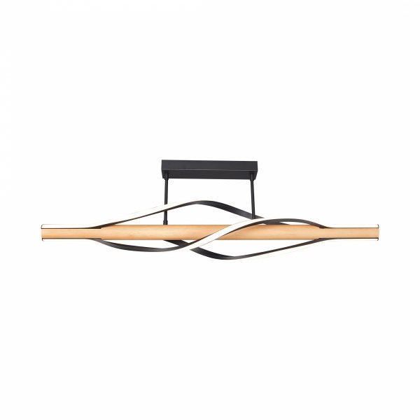 C230857003 BAEZ LAMPA SUFITOWA CZARNA+DREWNO/BLACK+WOOD