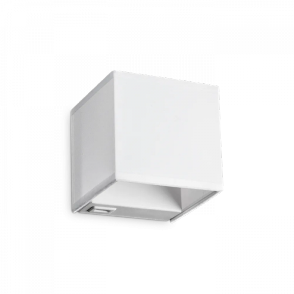 Nowoczesny Biały Kinkiet Ścienny USB Kwadrat KID 307459 IDEAL LUX