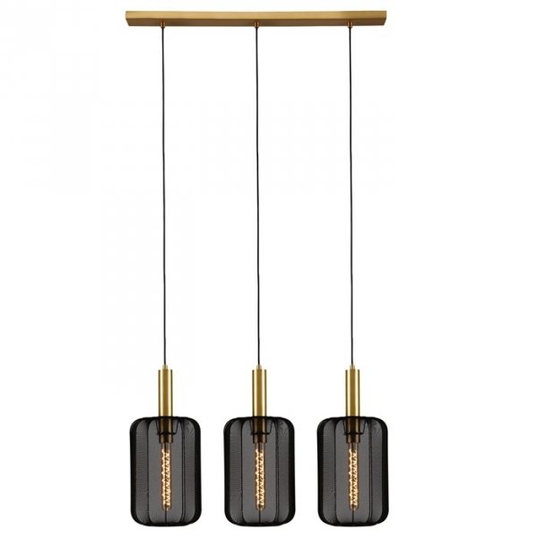 Lampa Wisząca Nowoczesna Czarne Klosze Materiałowe CORINA 03447/03/30 LUCIDE