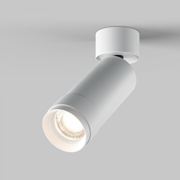 Lampa sufitowa plafon spot minimalistyczna klasyczna LED regulowa tuba aluminium biała Focus Zoom MAYTONI C055CL-L12W4K-Z-W