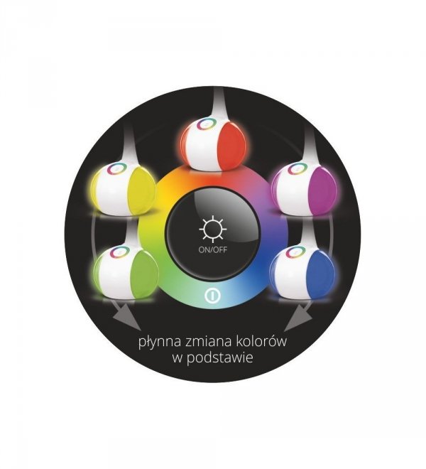 Nowoczesna Lampka Biurkowa LED RGB Czerwona MAGIC US009 NILSEN