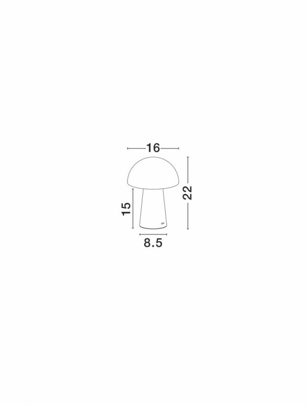 Lampka stołowa nocna LED czarna grzybek designerska nowoczesna ściemnialna CASTORO LE45584 Luces Exclusivas