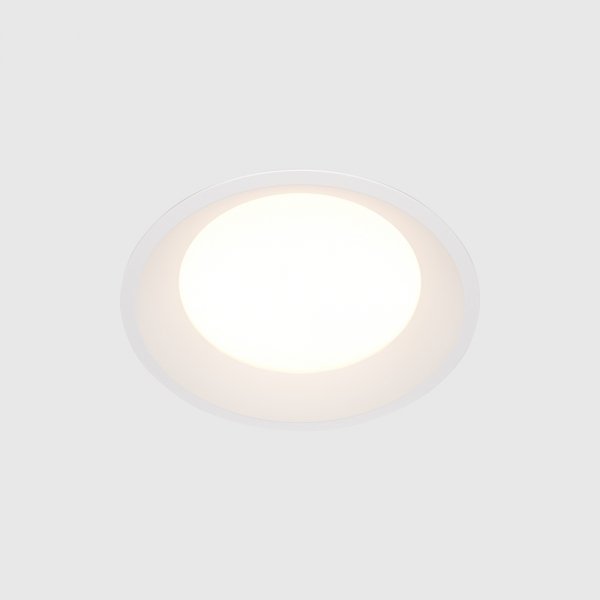 Lampa wbudowana wpuszczana w sufit LED okragła aluminiowa biała Okno MAYTONI DL055-18W3K-W