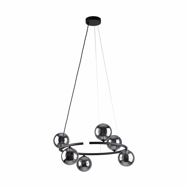 Designerska molekularna lampa wisząca w kolorze czarnym szklane grafitowe klosze kule ANABELLE 6843 TK-Lighting