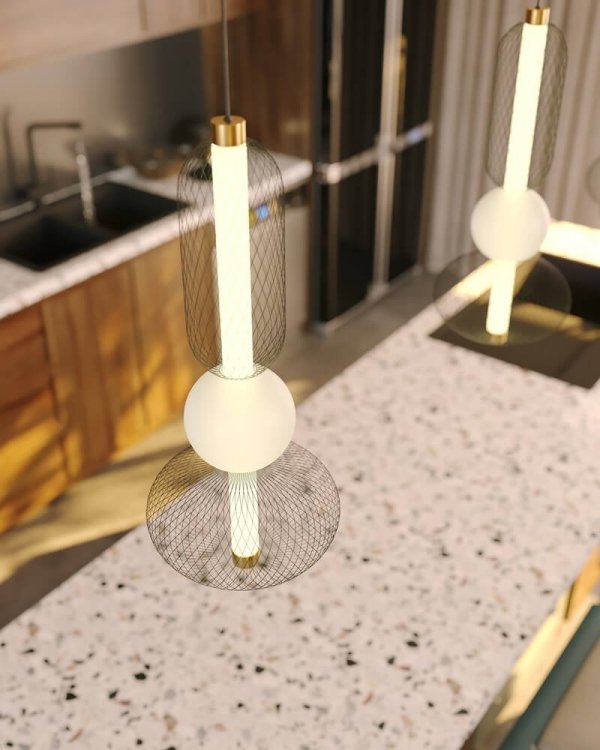 Minimalistyczna Druciana Lampa wisząca LED 10W BORA A MAXLIGHT P0591 
