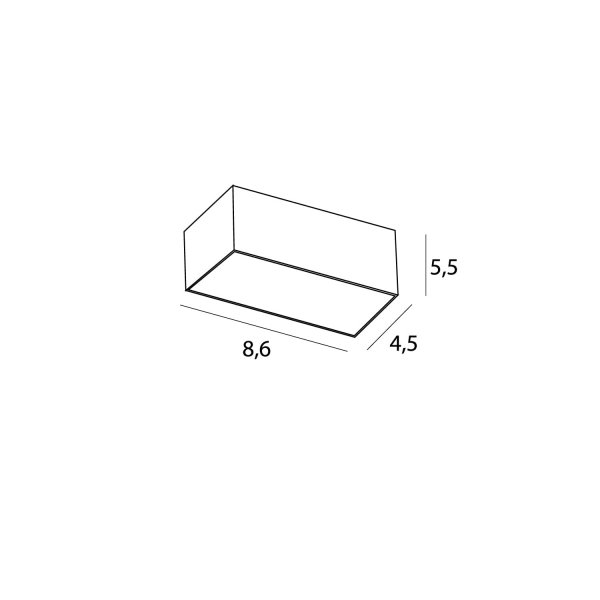 Oprawa wpustowa do skompletowania minimalistyczna prostokąt biała metalowa Modular H180.05 MAXLIGHT 