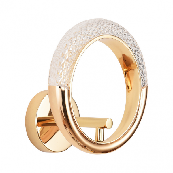 Złoty Kinkiet Ścienny Glamour LED Elementy Kryształowe JEWEL DB9013-A