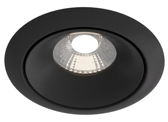 Lampa wpuszczana w sufit aluminium czarny okrągła Yin MAYTONI DL031-L12W3K-D-B