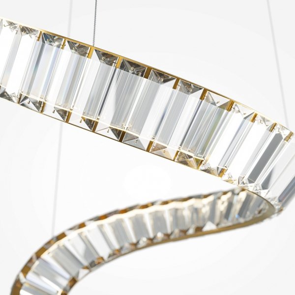Lampa Wisząca Szklana Złota Glamour KRONE P097PL-L48BS3K MAYTONI