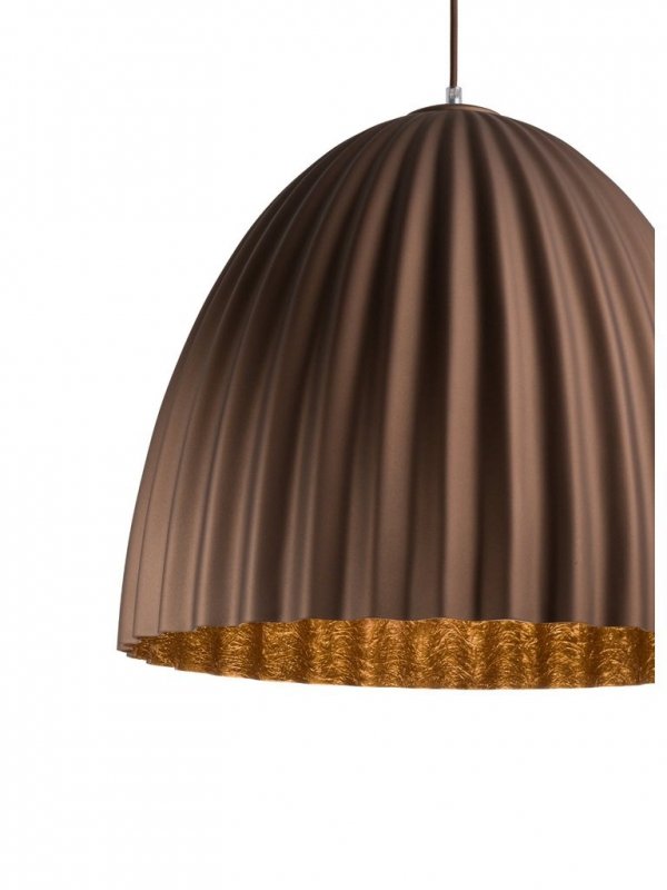 Nowoczesna Lampa wisząca Brązowo-Miedziana z Dużym 50 cm Kloszem SIGMA TELMA 32025