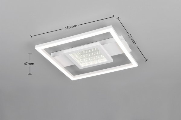 Nowoczesna lampa sufitowa LED biała metalowa prostokąt kwadrat klasyczna minimalistyczna designerska WHEELER R64801931 Rl