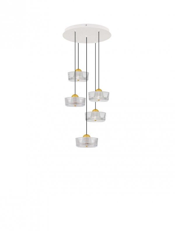 Biało Złota Nowoczesna Lampa Wisząca LED ESPINAR LE44731 Luces Exclusivas